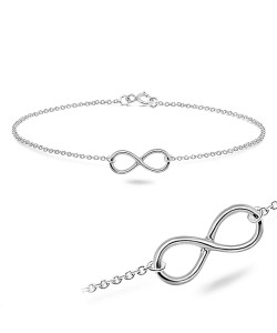 Infinity Symbol Silver Bracelet BRS-730